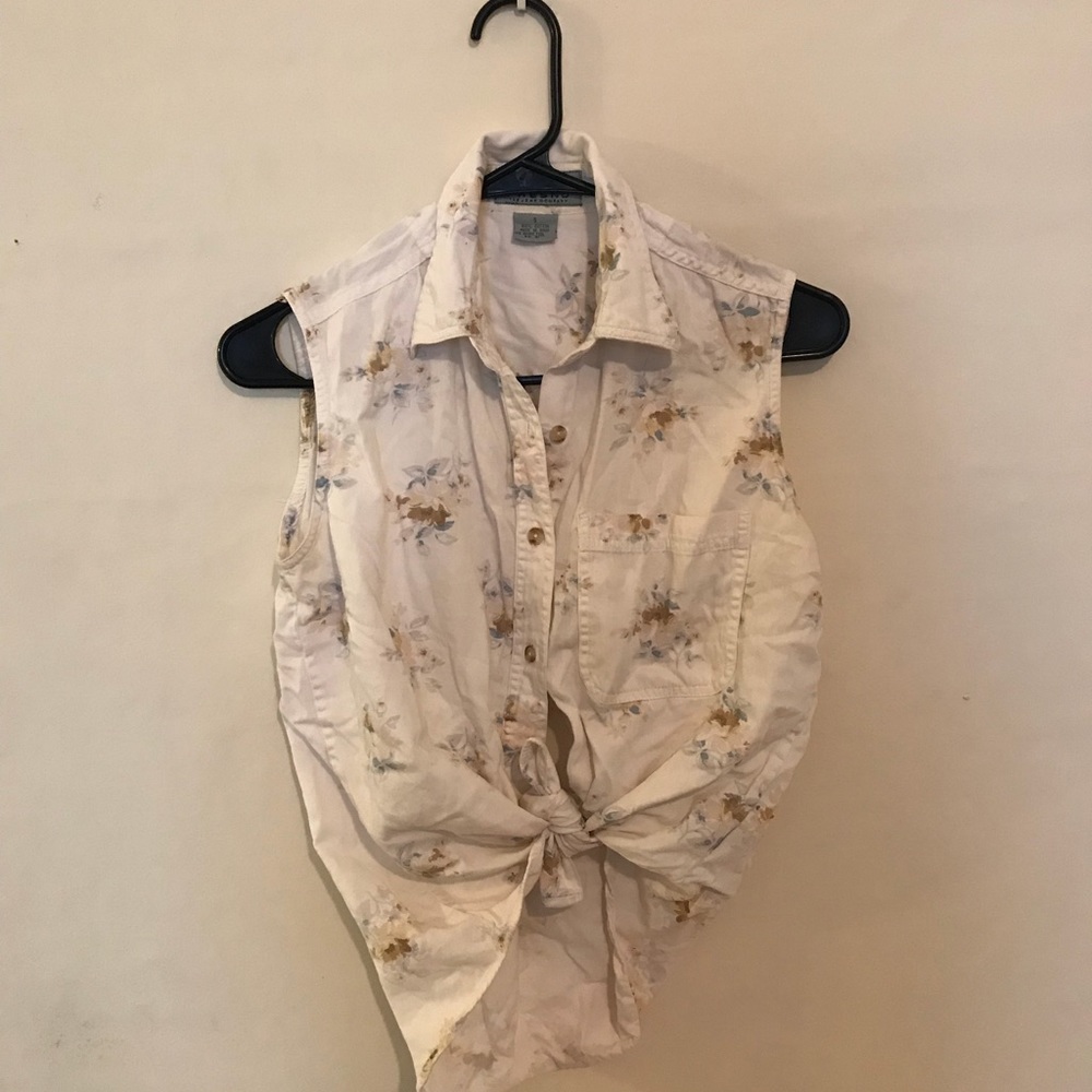 Floral Button Down Tank